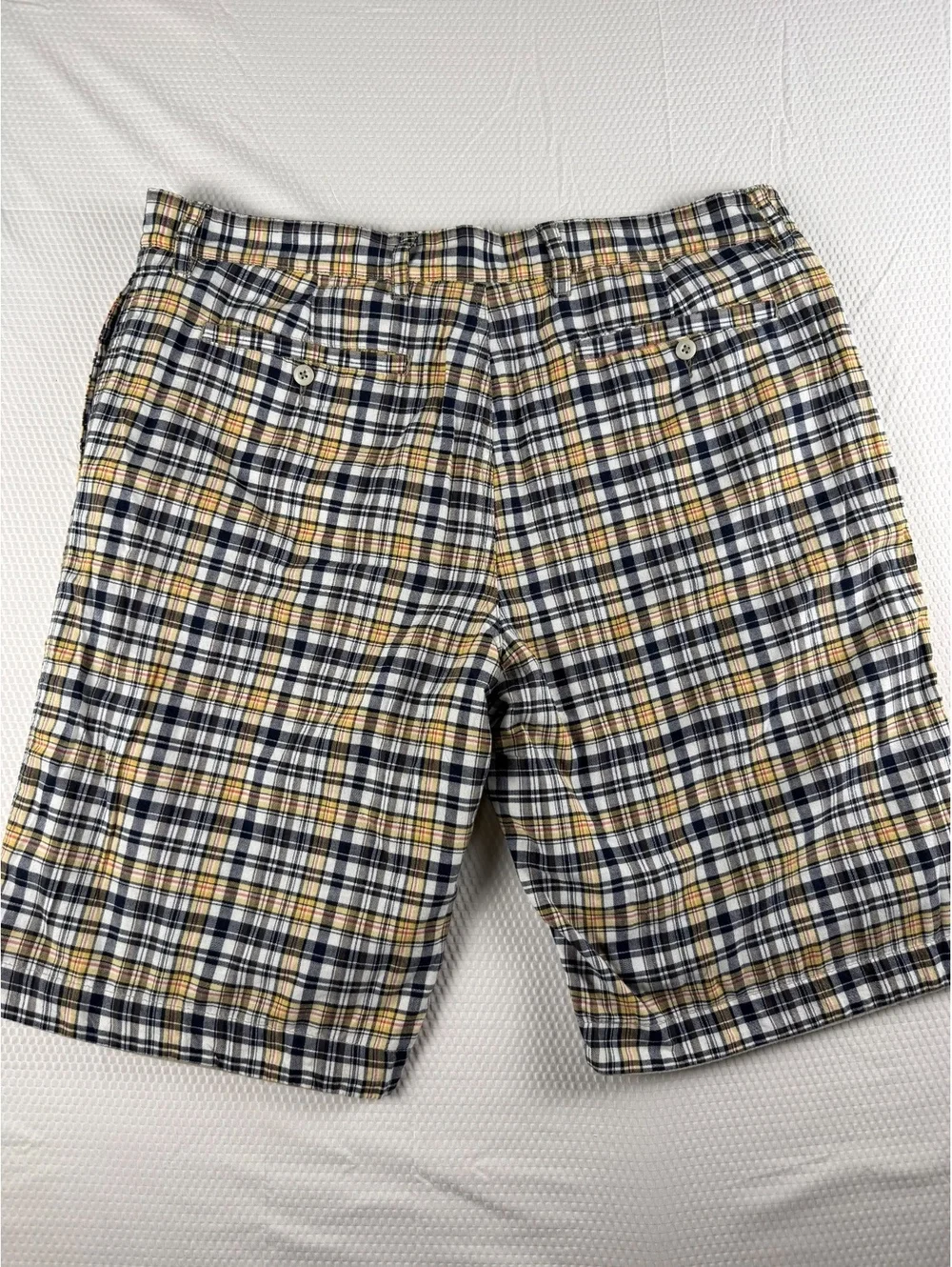 Men’s Reversible Shorts Approx 38 Khaki Plaid 2-in-1 Preppy Golf Casual Gap?